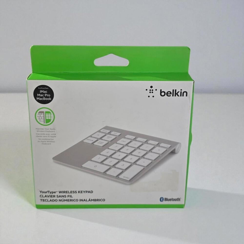 Belkin YourType Wireless Keypad – Bluetooth Numeric Keypad for iMac MacBook Mac